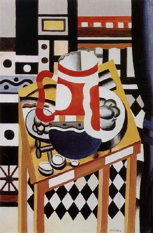 The still life having water bottle, Fernard Leger